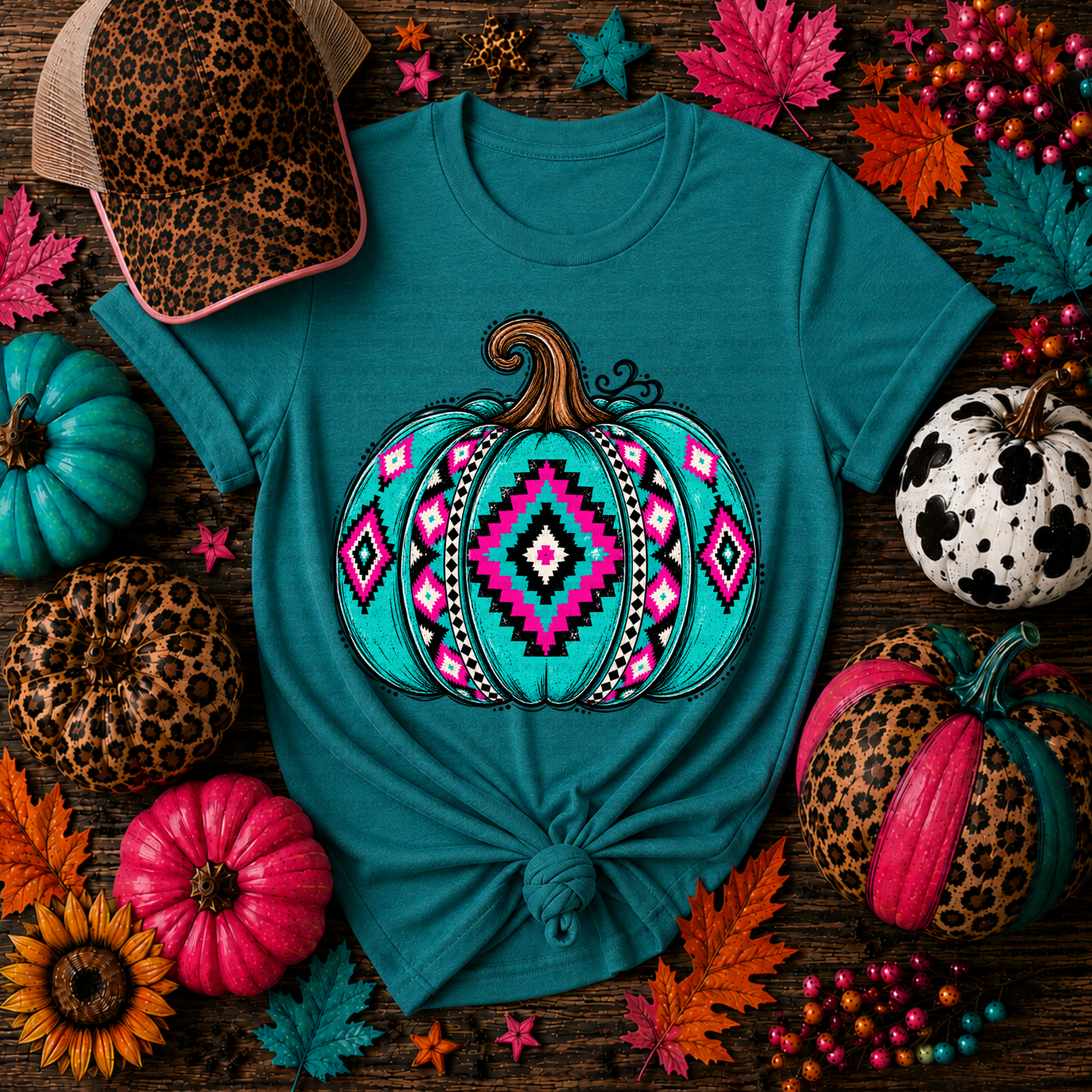 Colorful Western Pumpkin 093370