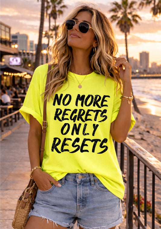 No More Regrets Only Resets Black 08338