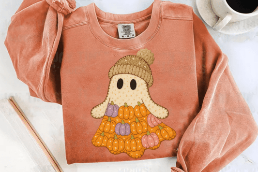 Patchwork Pumpkin Ghost 01455
