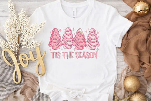 Tis' The Season PINK TREES DTF Transfer 05727