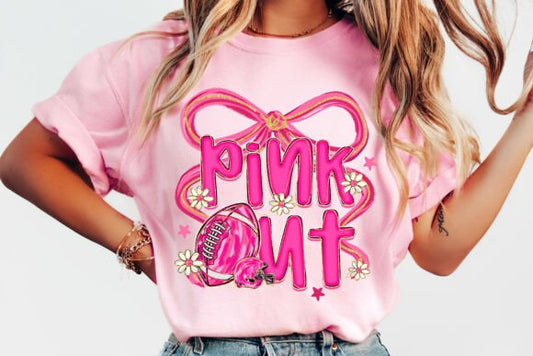 Pink Out Coquette Football 01195