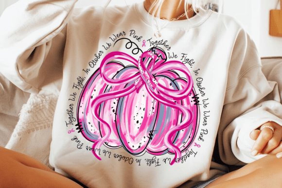 In October We Wear Pink Pumpkin Coquette Splatter 00994