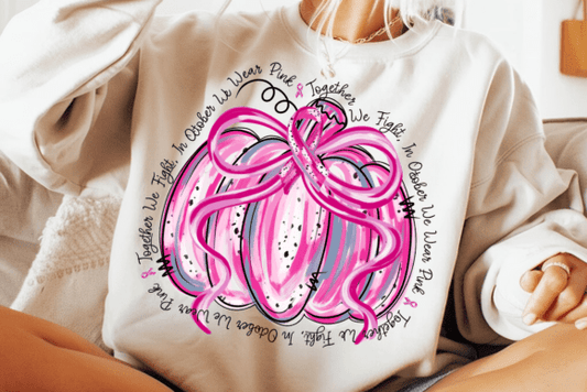 In October We Wear Pink Pumpkin Coquette Splatter 00994