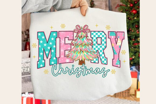 Preppy Merry Christmas Tree 01142
