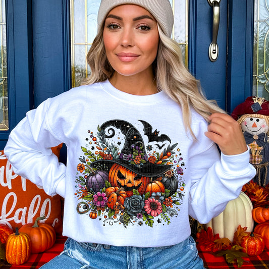 Floral Pumpkin Witch 00692
