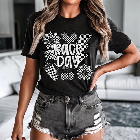 Race Day Collage White Words 07789