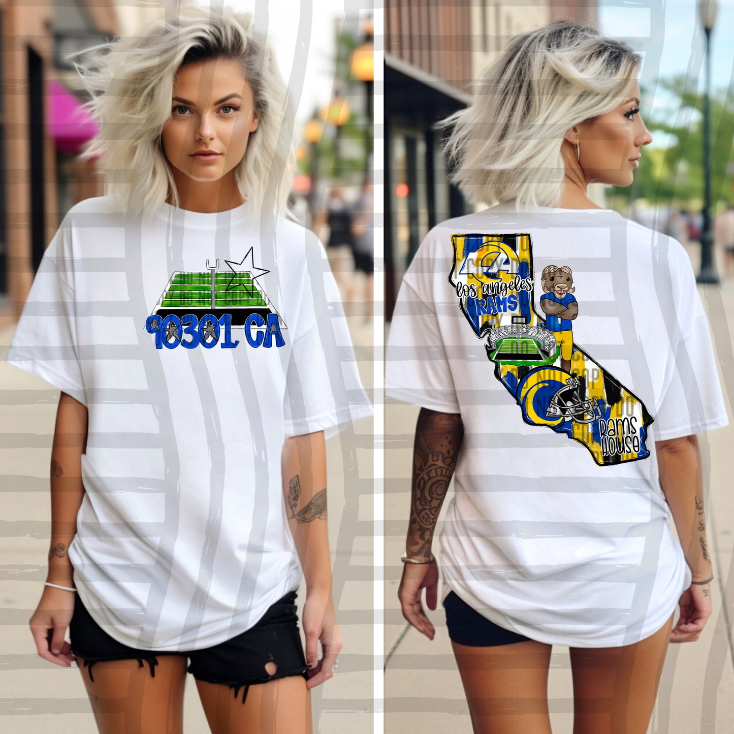 Pro Football Team Brushstroke States (BACK ONLY) (Choose Yours) 01154