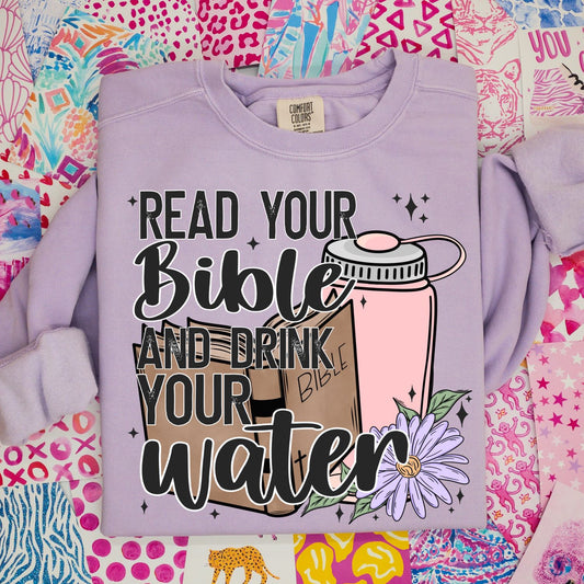 Read Your Bible and Drink Your Water DTF Transfer 05505
