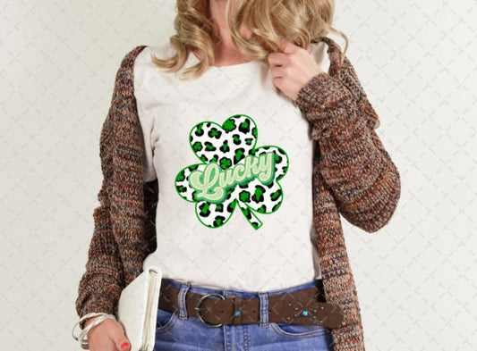 Green Leopard Shamrock Lucky 04085