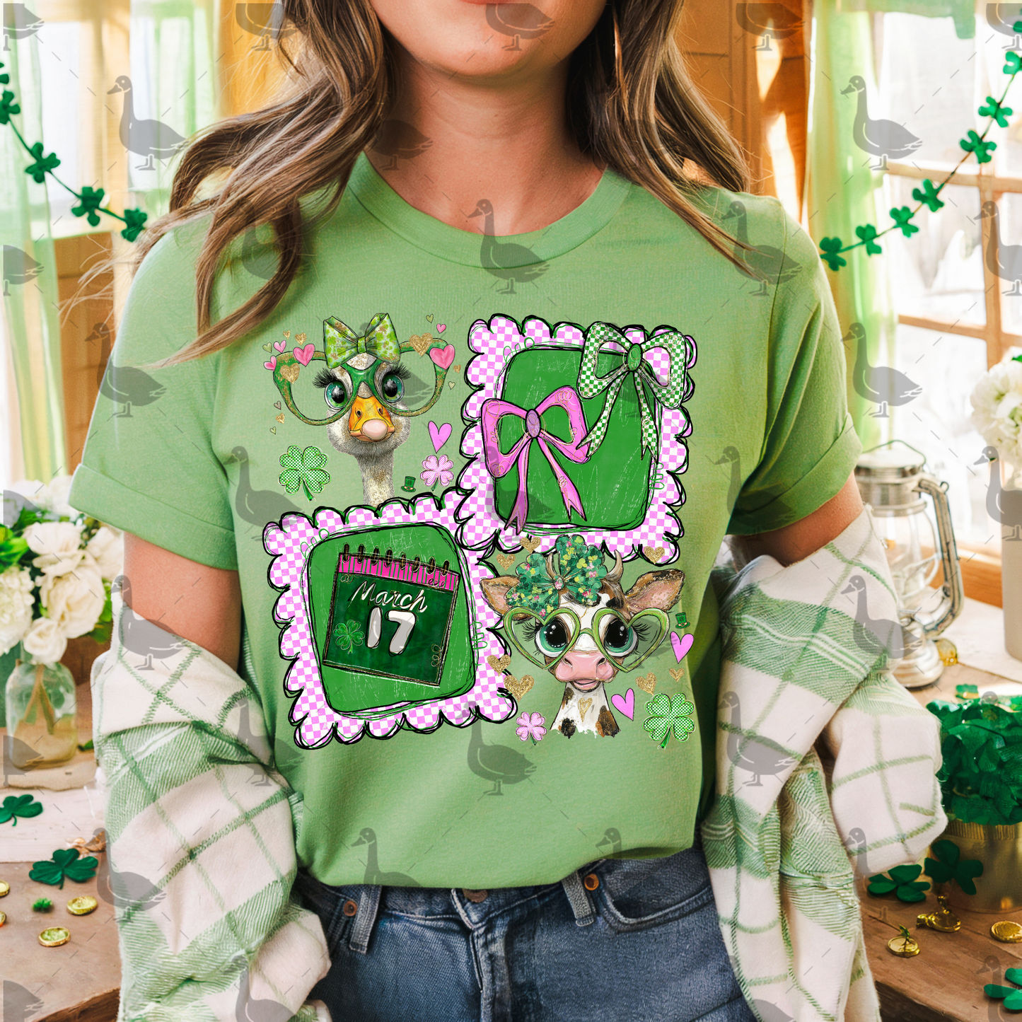 St. Patrick's Day Goose Cow Collage 07179