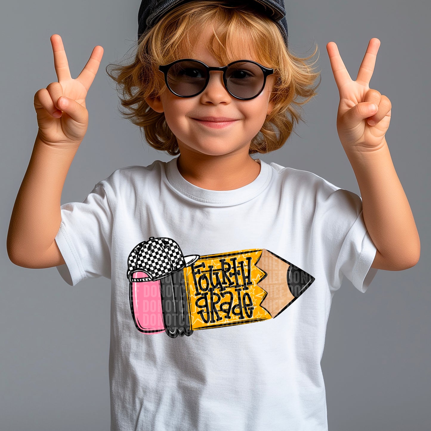 School Grade Pencil Doodle (Choose Yours) 01702