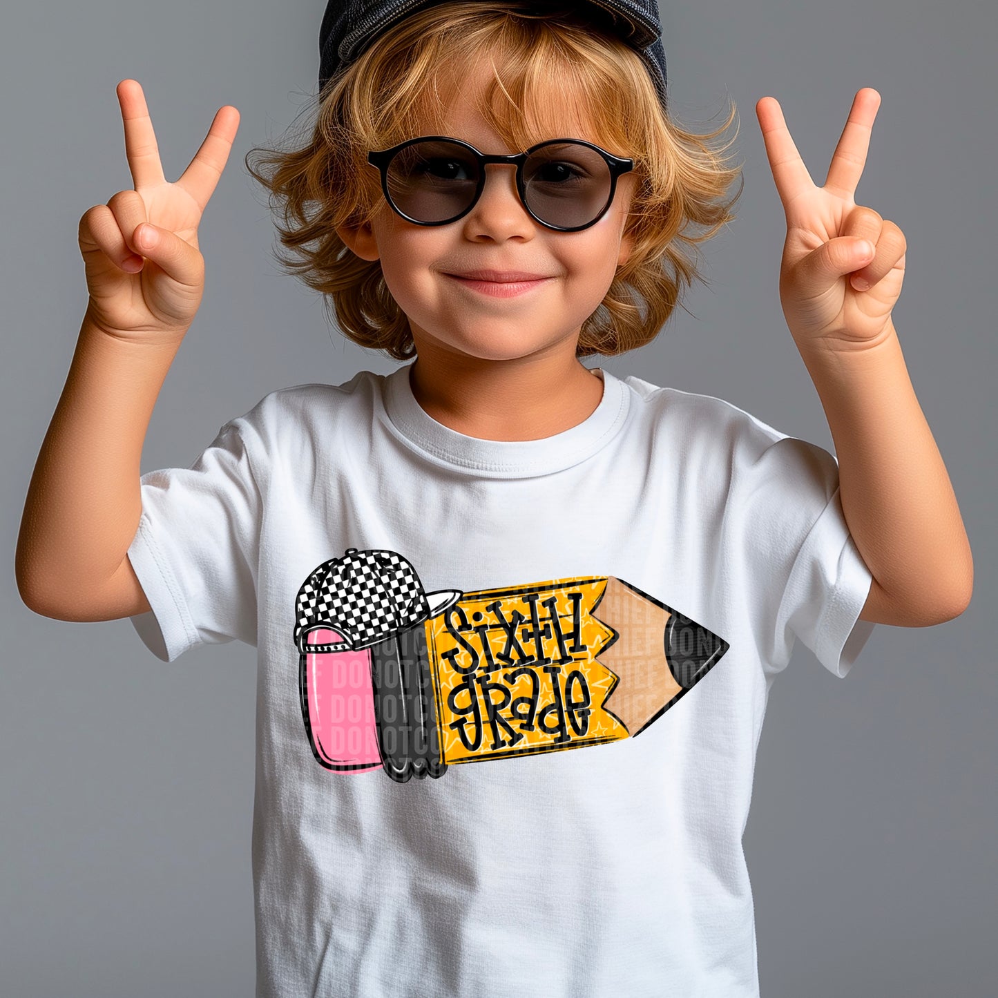 School Grade Pencil Doodle (Choose Yours) 01702