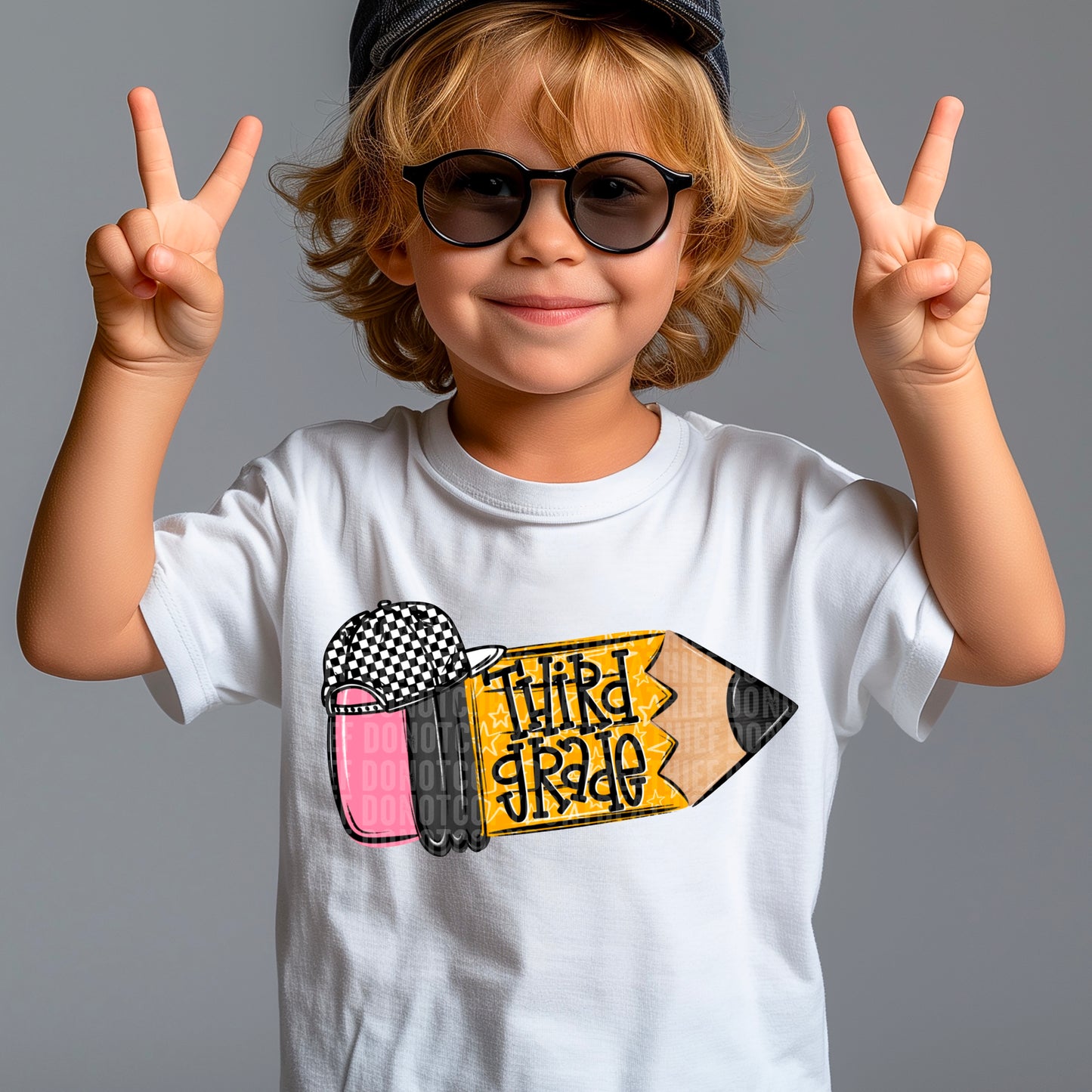 School Grade Pencil Doodle (Choose Yours) 01702