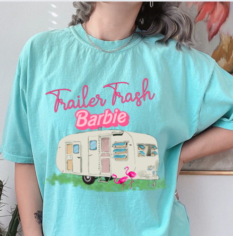 Trailer Trash Barbie DTF Transfer 06143