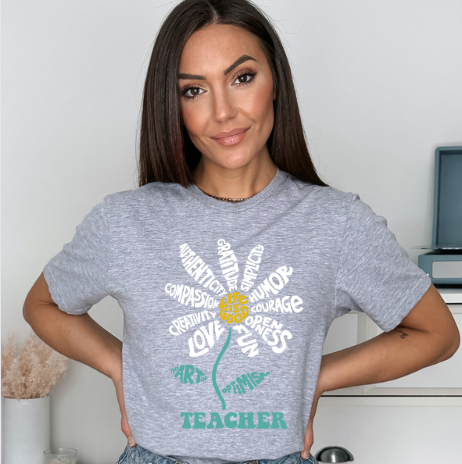 Custom Inspirational Flower DTF Transfer 06142