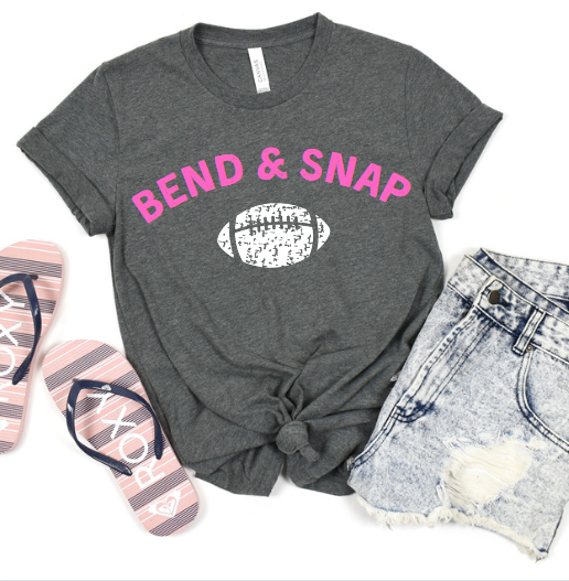Bend and Snap Football Pink DTF Transfer 06094