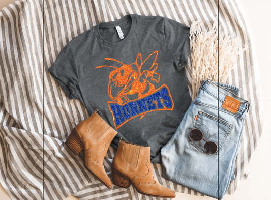 Glitter Hornets DTF Transfer 05829