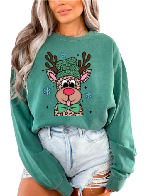 Cheetah Reindeer DTF Transfer 05820