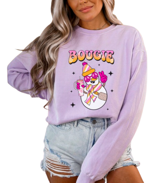 Bougie snowman DTF Transfer 05815