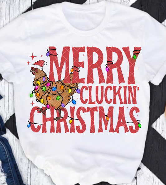 Merry Cluckin' Christmas DTF Transfer 05800
