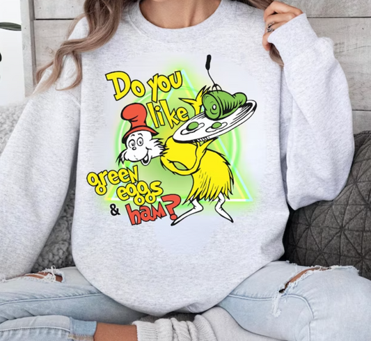 Do You Like Green Eggs and Ham DTF Transfer 05382
