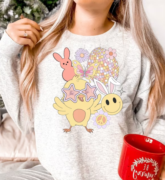 Groovy Chick Retro Collage DTF Transfer 05378