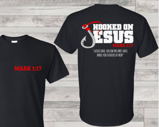 MARK 1:17 Hooked on Jesus (FRONT ONLY) DTF Transfer 05316
