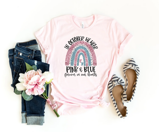 In October We Wear Pink and Blue Rainbow 04739