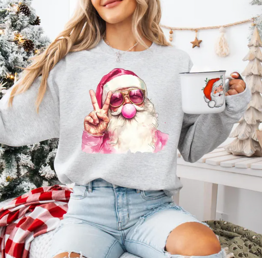 Retro Pink Santa Peace Sign Bubblegum 04303