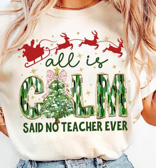 All Is Calm Said No Teacher Ever Green 04296