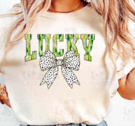 Lucky Brushstroke Dotted Bow 04087