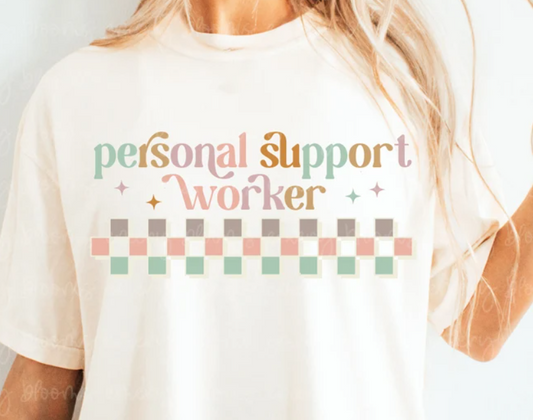 Personal Support Worker Checkered 04079