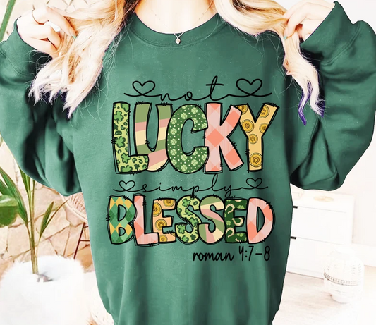Not Lucky Simply Blessed Doodle 04005