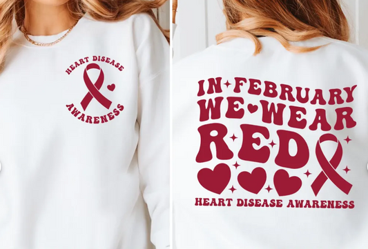 In February We Wear Red Heart Disease (Pocket Included) 03580