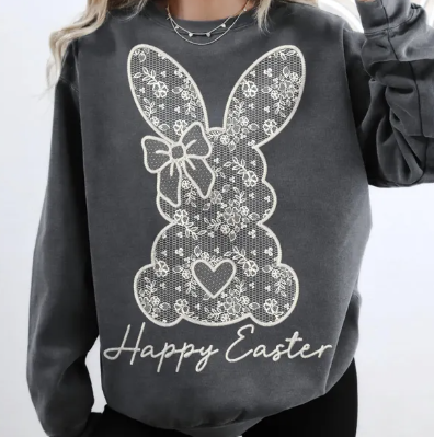 Lace Bunny Happy Easter 03074