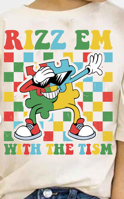 Rizz 'em with the Tism Puzzle Piece Dab 02587