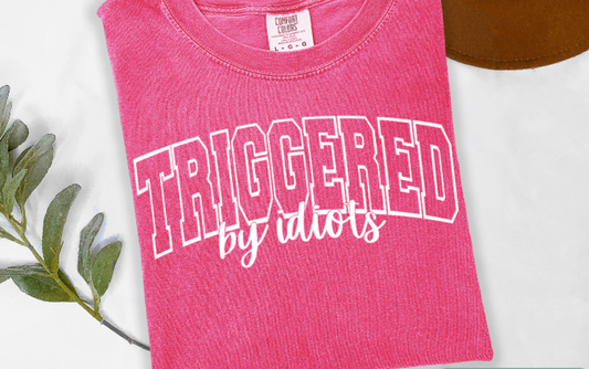 Triggered by Idiots Outline White 02370