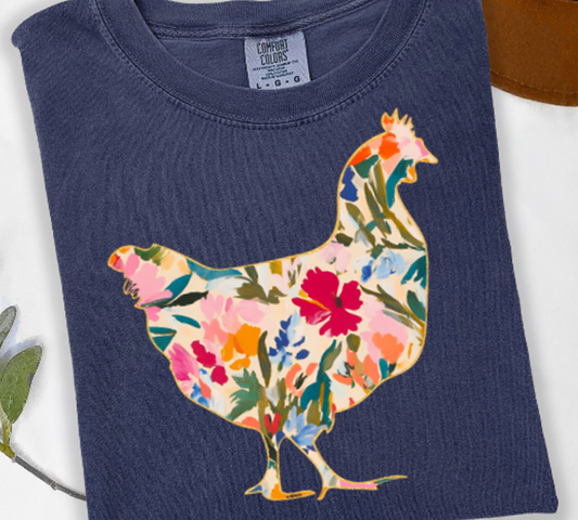 Floral Chicken 01847