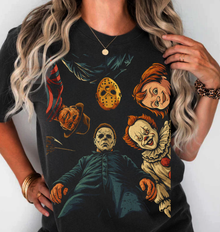 Retro Horror Characters Collage 01323