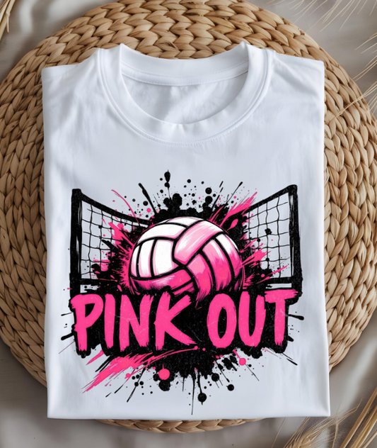 Pink Out Volleyball Splatter 01243