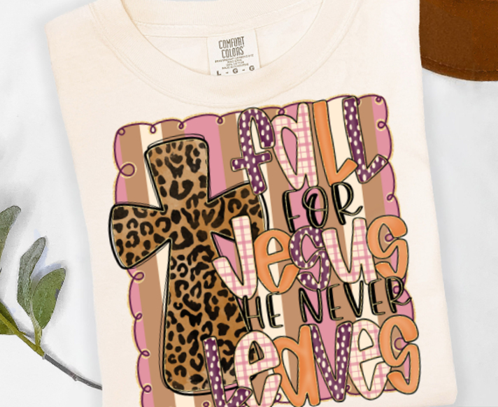 Fall for Jesus He Never Leaves Leopard 01078