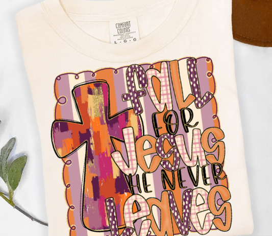 Fall for Jesus He Never Leaves Brushstroke 01079