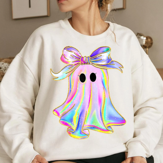 Iridescent Ghost with Coquette Bow 00987
