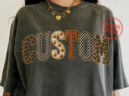 Halloween Leopard Name CUSTOM 00937