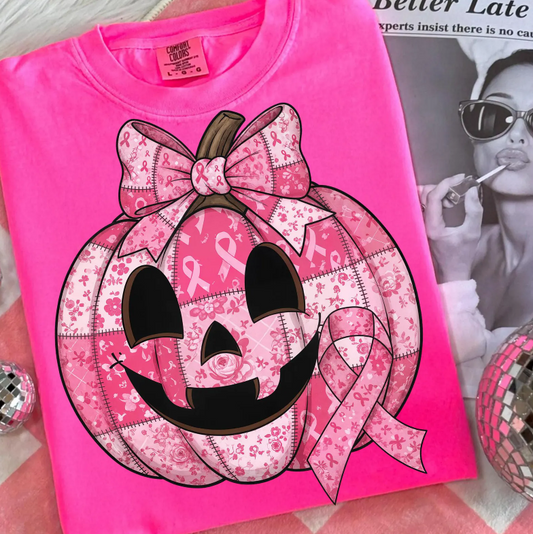 Pink Patchwork Pumpkin 00912