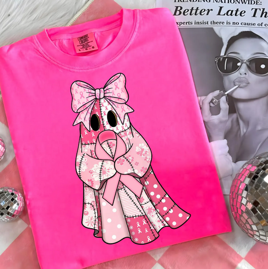 Pink Patchwork Ghost Ribbon 00910