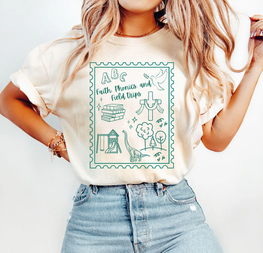 Faith Phonics Field Trips Stamp Outline 00863