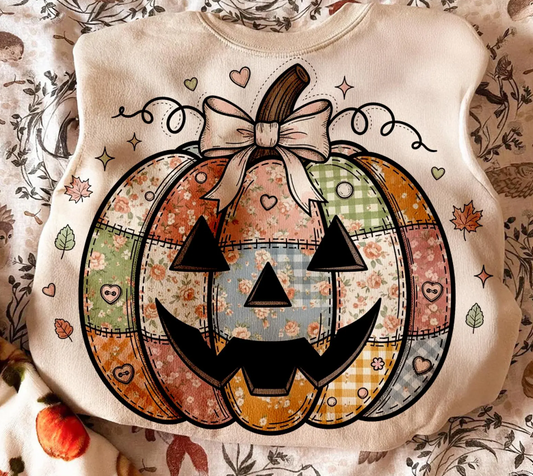 Patchwork Floral Pumpkin 00530