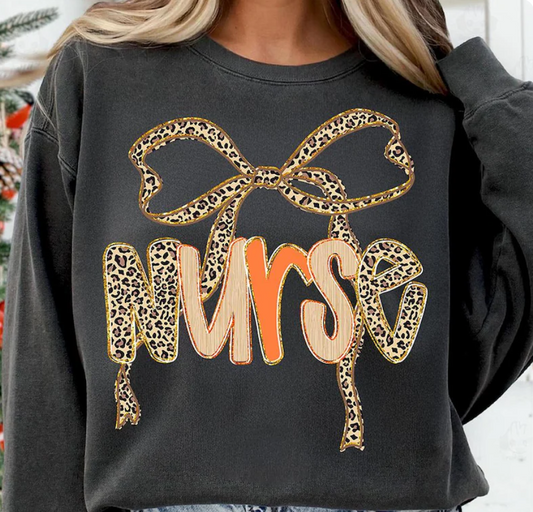 Preppy Leopard Coquette Fall Nurse 00277