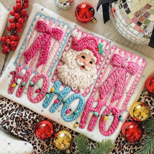 Faux Yarn Preppy Doodle Frames HO HO HO 00114